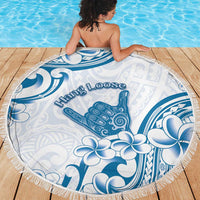 Aloha Hawaii Shaka Beach Blanket Hang Loose Blue Version - Polynesian Pride