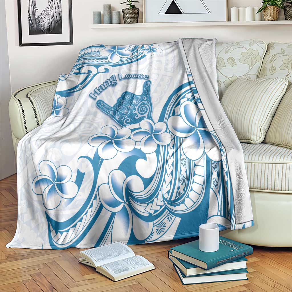 Aloha Hawaii Shaka Blanket Hang Loose Blue Version - Polynesian Pride