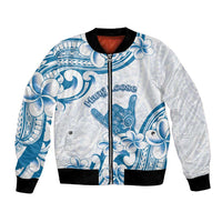 Aloha Hawaii Shaka Bomber Jacket Hang Loose Blue Version - Polynesian Pride