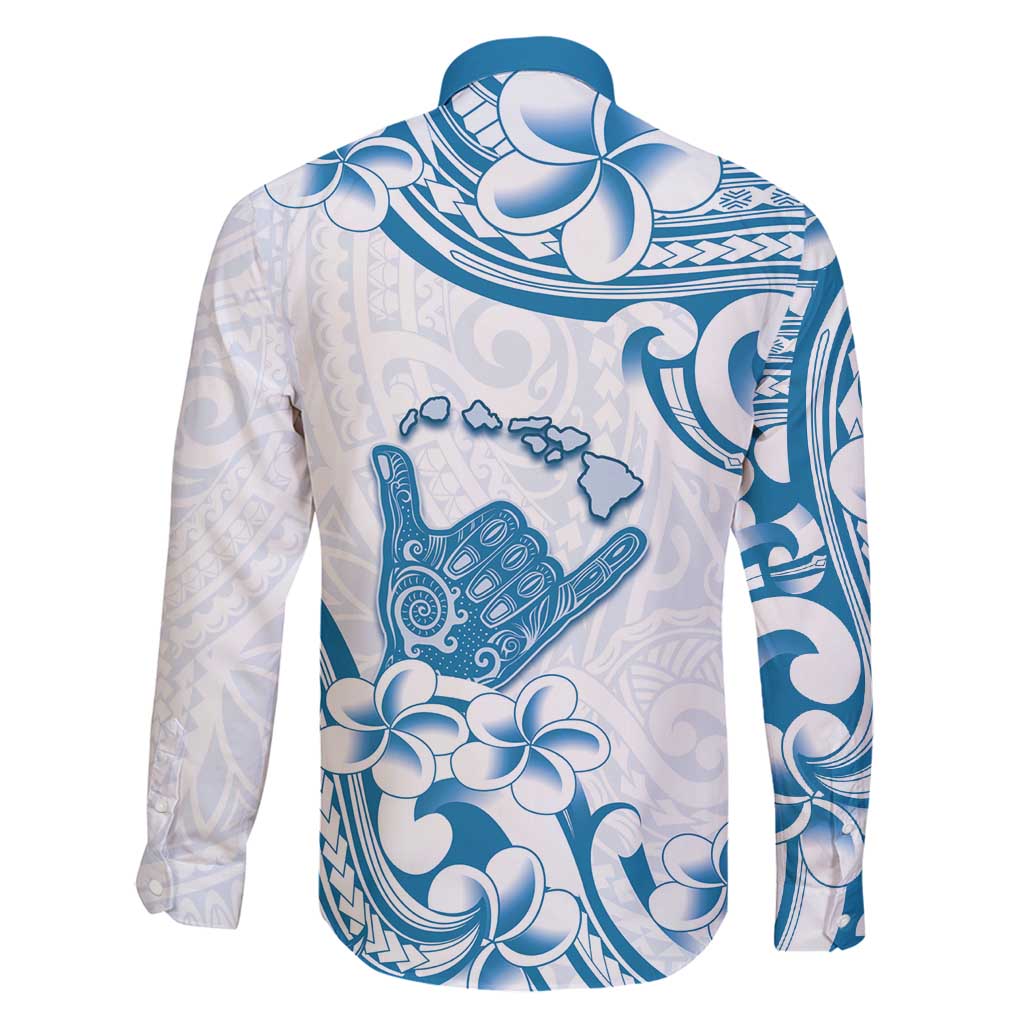 Aloha Hawaii Shaka Family Matching Tank Maxi Dress and Hawaiian Shirt Hang Loose Blue Version - Polynesian Pride