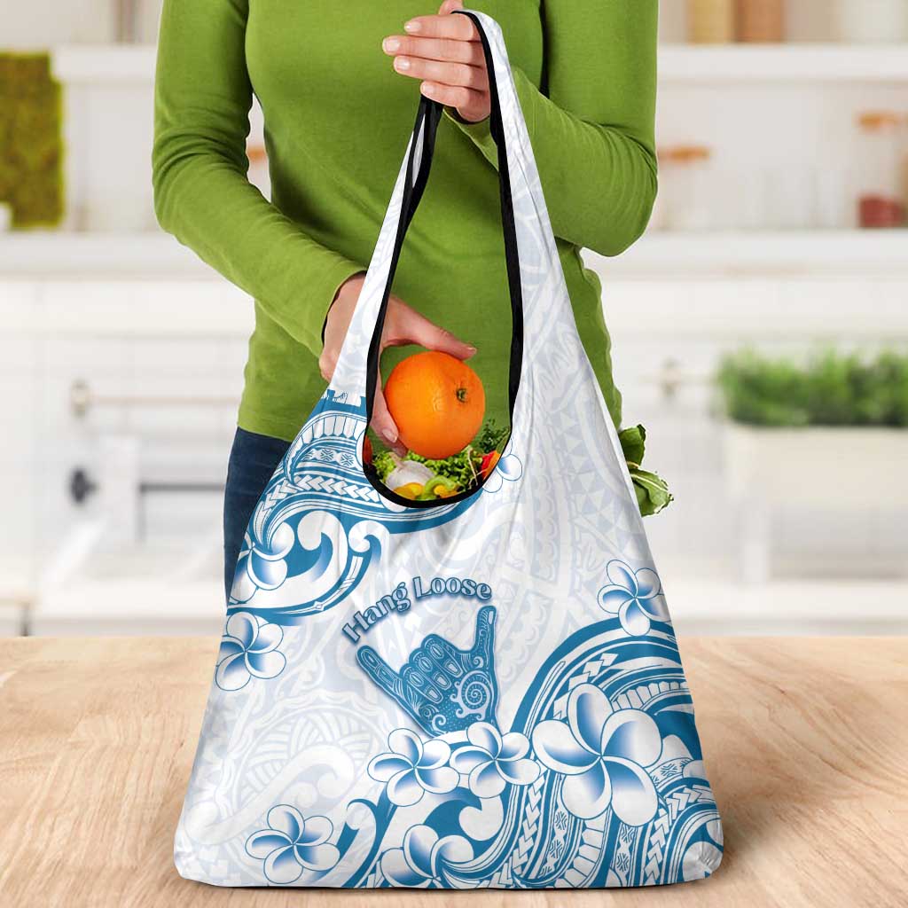 Aloha Hawaii Shaka Grocery Bag Hang Loose Blue Version - Polynesian Pride