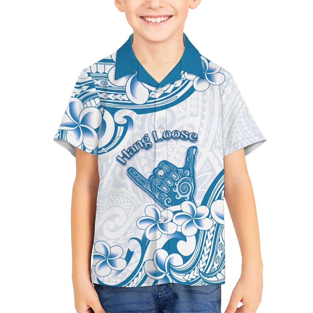 Aloha Hawaii Shaka Kid Hawaiian Shirt Hang Loose Blue Version - Polynesian Pride