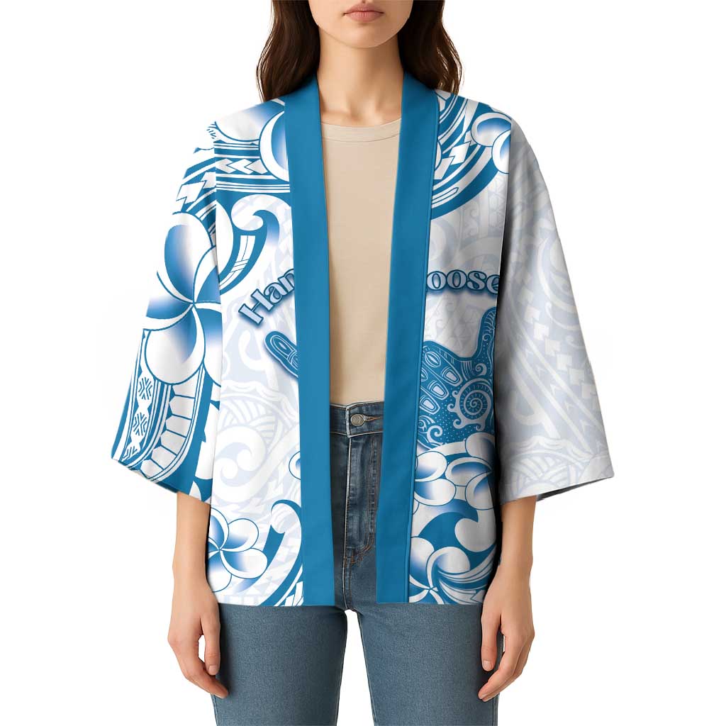 Aloha Hawaii Shaka Kimono Hang Loose Blue Version - Polynesian Pride