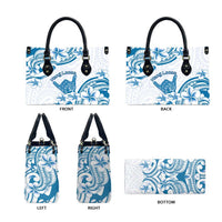 Aloha Hawaii Shaka Leather Bag Hang Loose Blue Version - Polynesian Pride