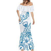 Aloha Hawaii Shaka Mermaid Dress Hang Loose Blue Version - Polynesian Pride