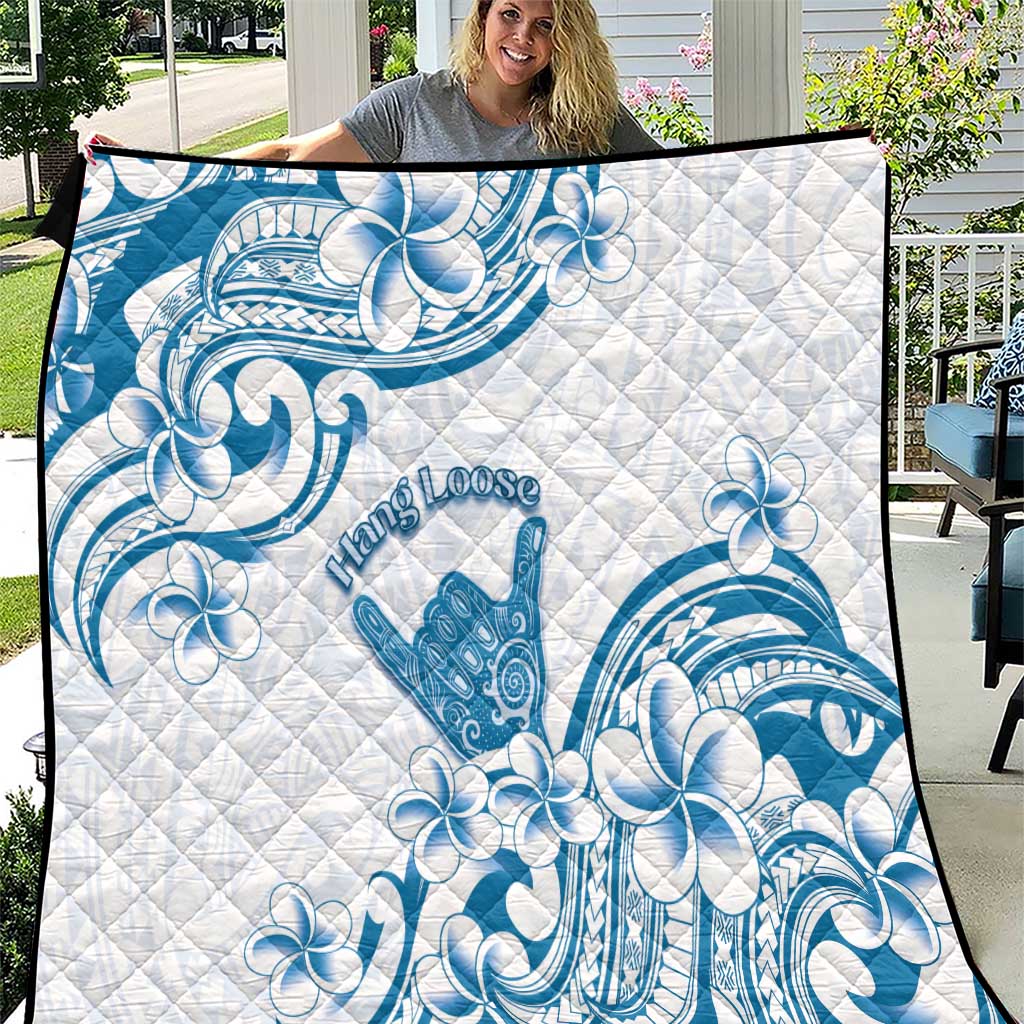 Aloha Hawaii Shaka Quilt Hang Loose Blue Version - Polynesian Pride