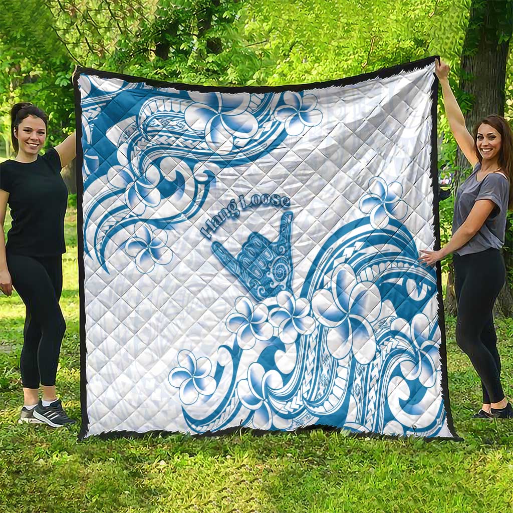 Aloha Hawaii Shaka Quilt Hang Loose Blue Version - Polynesian Pride