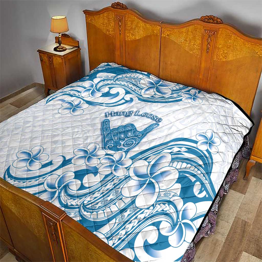 Aloha Hawaii Shaka Quilt Hang Loose Blue Version - Polynesian Pride