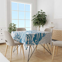Aloha Hawaii Shaka Tablecloth Hang Loose Blue Version - Polynesian Pride