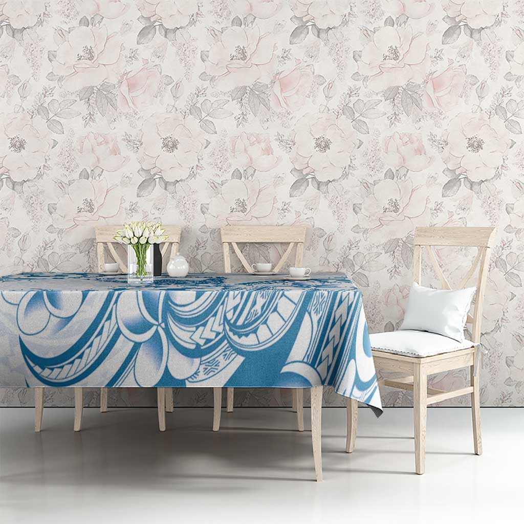 Aloha Hawaii Shaka Tablecloth Hang Loose Blue Version - Polynesian Pride