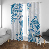 Aloha Hawaii Shaka Window Curtain Hang Loose Blue Version - Polynesian Pride
