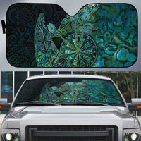 New Zealand Dart Auto Sun Shade Maori Fern With Paua Shell - Polynesian Pride