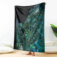 New Zealand Dart Blanket Maori Fern With Paua Shell - Polynesian Pride