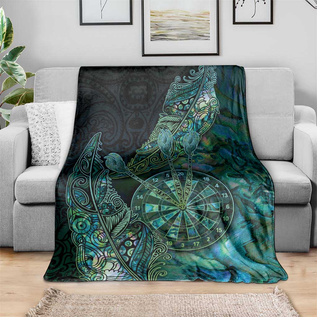 New Zealand Dart Blanket Maori Fern With Paua Shell - Polynesian Pride