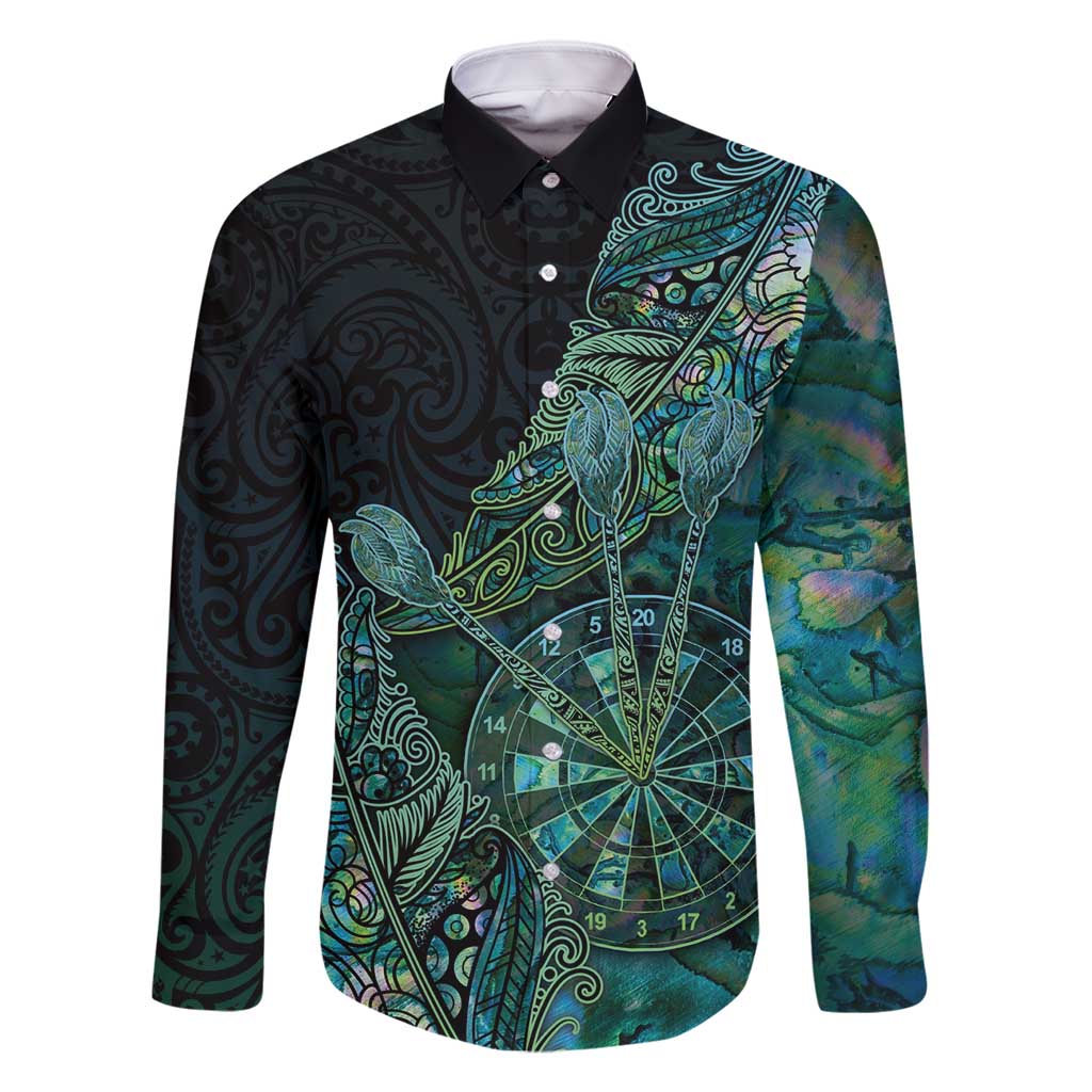 Personalised New Zealand Dart Family Matching Off Shoulder Short Dress and Hawaiian Shirt Maori Fern With Paua Shell - Polynesian Pride