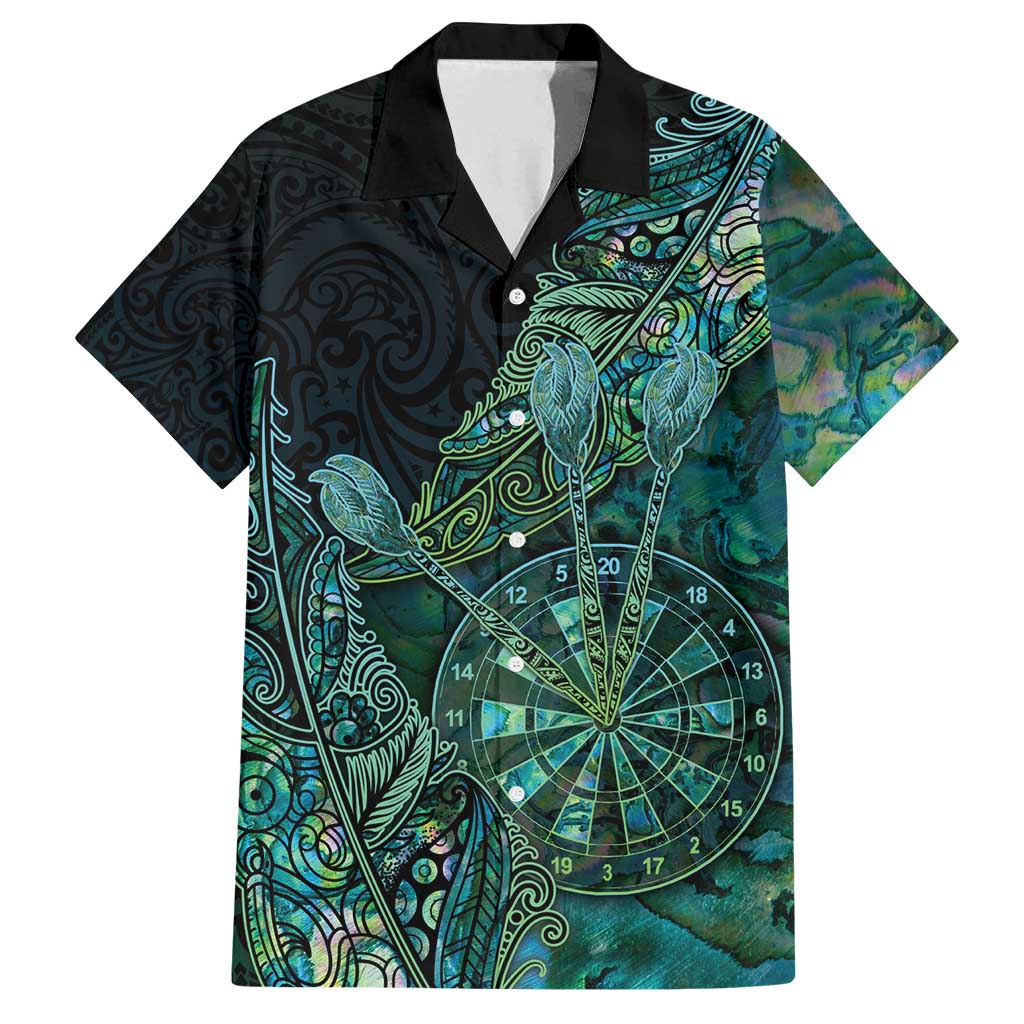 Personalised New Zealand Dart Family Matching Puletasi and Hawaiian Shirt Maori Fern With Paua Shell - Polynesian Pride