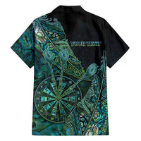 Personalised New Zealand Dart Family Matching Puletasi and Hawaiian Shirt Maori Fern With Paua Shell - Polynesian Pride