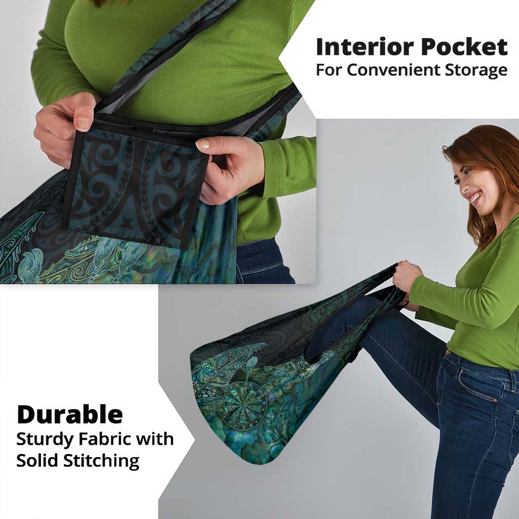 New Zealand Dart Grocery Bag Maori Fern With Paua Shell - Polynesian Pride