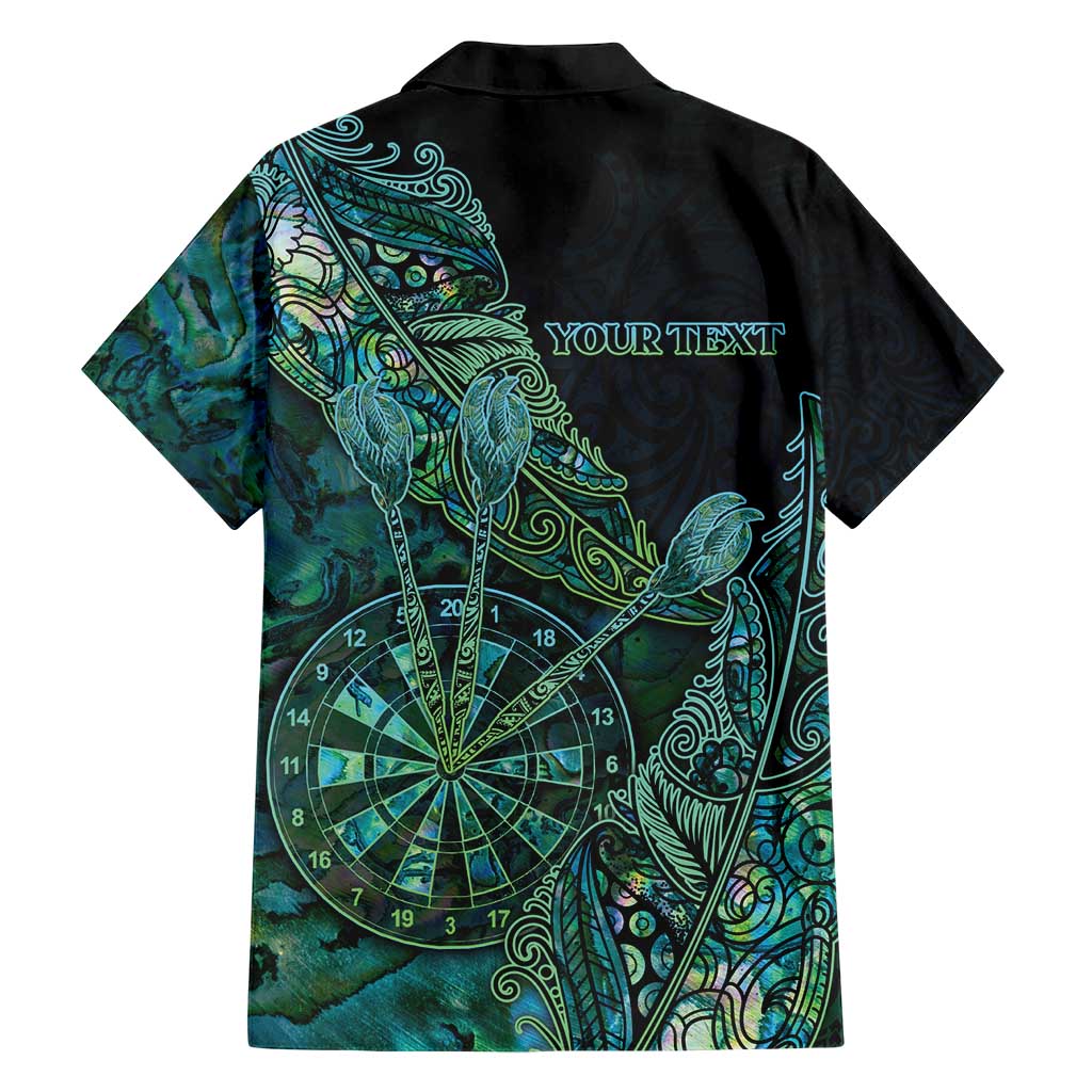 Personalised New Zealand Dart Hawaiian Shirt Maori Fern With Paua Shell - Polynesian Pride