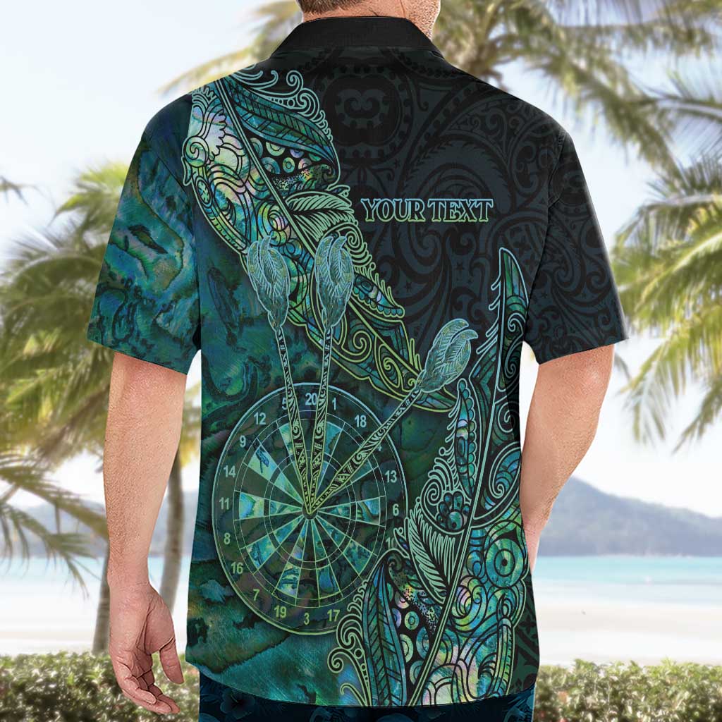 Personalised New Zealand Dart Hawaiian Shirt Maori Fern With Paua Shell - Polynesian Pride