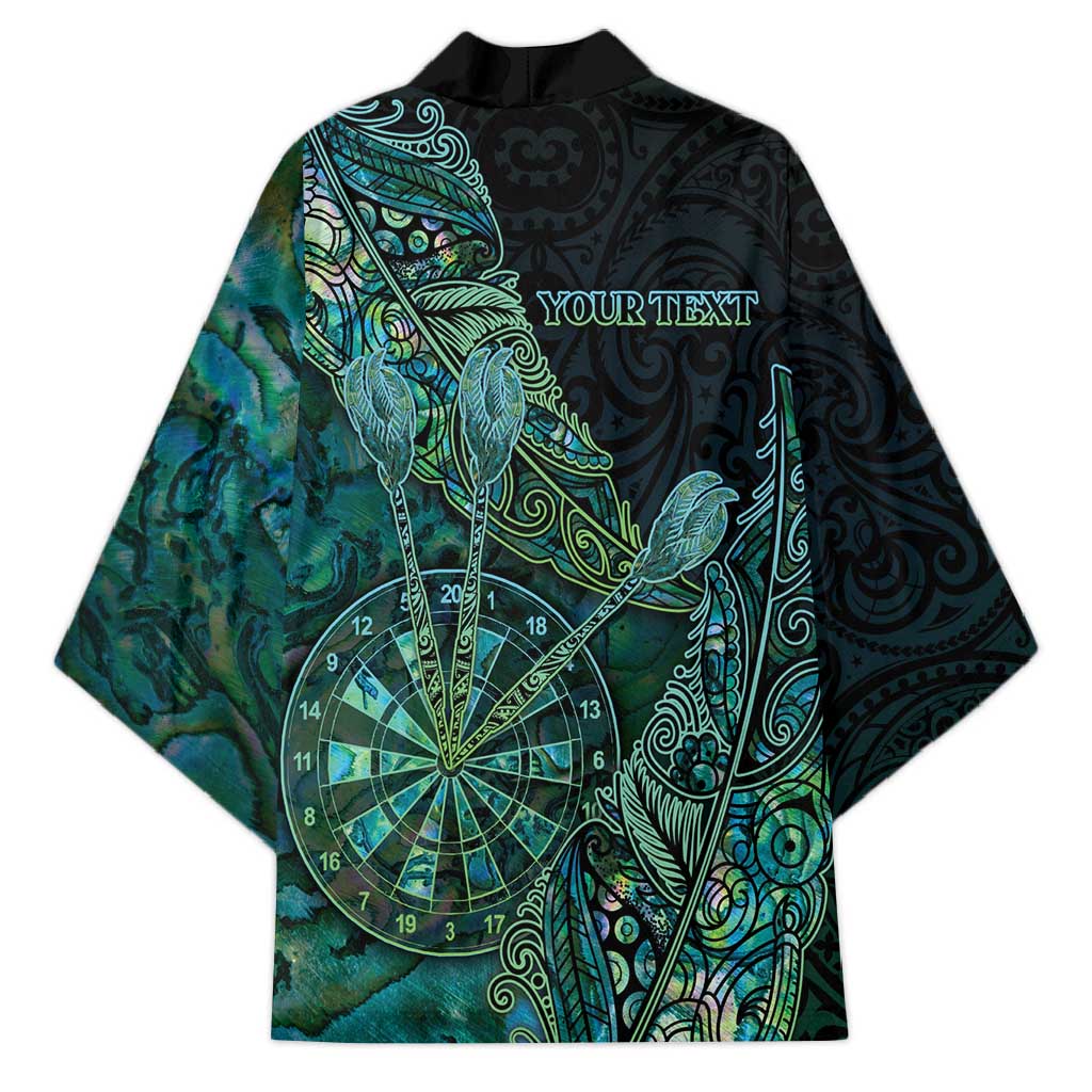 Personalised New Zealand Dart Kimono Maori Fern With Paua Shell - Polynesian Pride