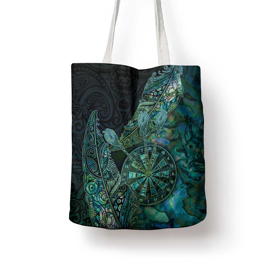 New Zealand Dart Tote Bag Maori Fern With Paua Shell - Polynesian Pride