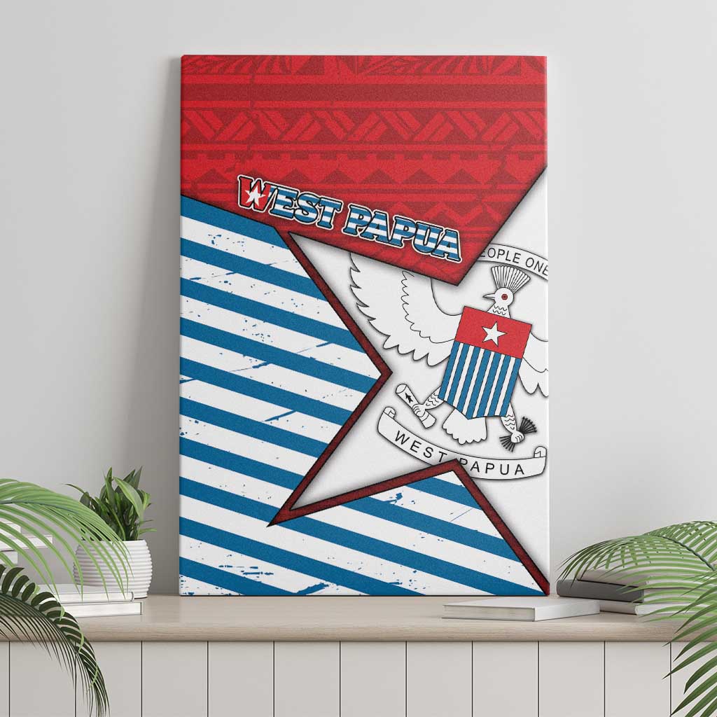 West Papua Morning Star Canvas Wall Art One People One Soul - Polynesian Pride