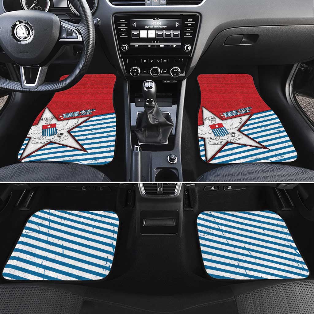 West Papua Morning Star Car Mats One People One Soul - Polynesian Pride