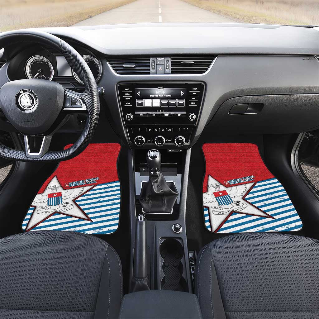 West Papua Morning Star Car Mats One People One Soul - Polynesian Pride