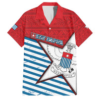 West Papua Morning Star Family Matching Off The Shoulder Long Sleeve Dress and Hawaiian Shirt One People One Soul - Polynesian Pride