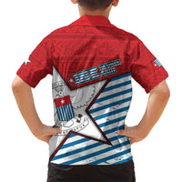 West Papua Morning Star Family Matching Off Shoulder Maxi Dress and Hawaiian Shirt One People One Soul - Polynesian Pride