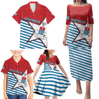 West Papua Morning Star Family Matching Puletasi and Hawaiian Shirt One People One Soul - Polynesian Pride