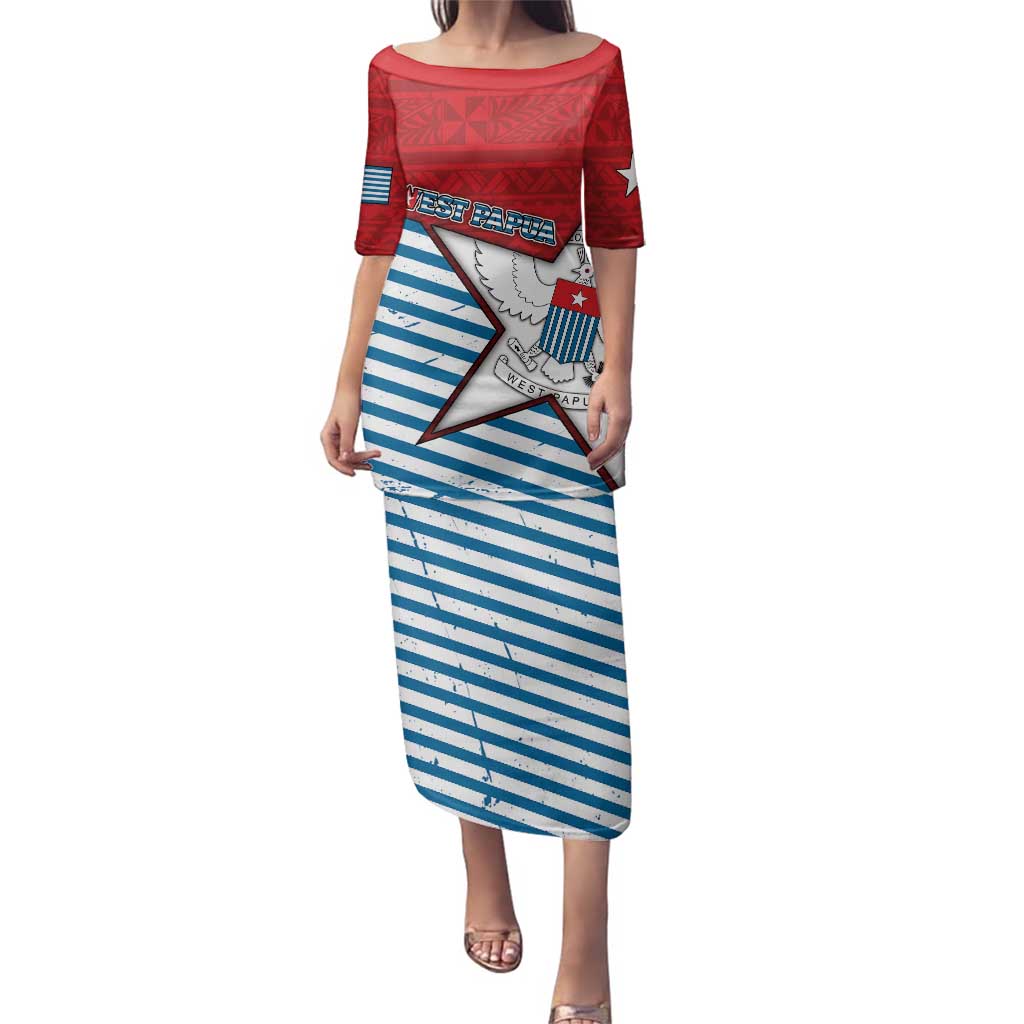 West Papua Morning Star Family Matching Puletasi and Hawaiian Shirt One People One Soul - Polynesian Pride