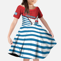 West Papua Morning Star Kid Short Sleeve Dress One People One Soul - Polynesian Pride