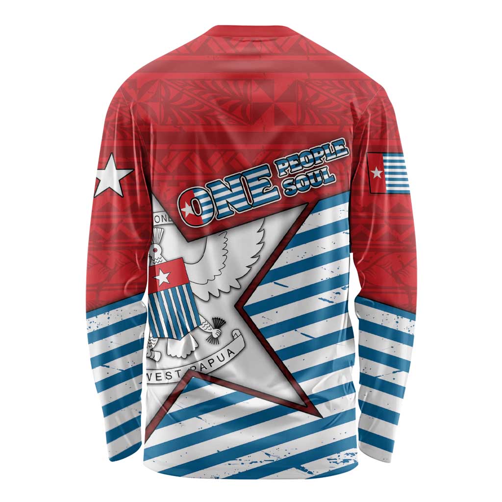 West Papua Morning Star Long Sleeve Shirt One People One Soul - Polynesian Pride