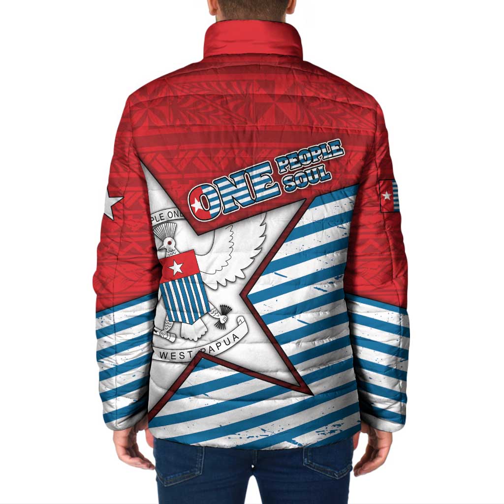 West Papua Morning Star Padded Jacket One People One Soul - Polynesian Pride