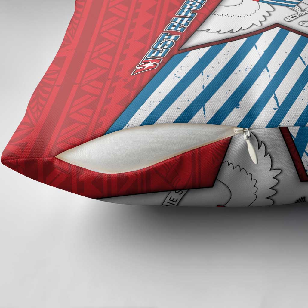 West Papua Morning Star Pillow Cover One People One Soul - Polynesian Pride