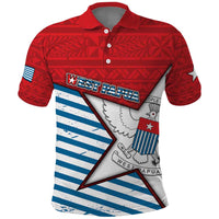 West Papua Morning Star Polo Shirt One People One Soul DT05 Red - Polynesian Pride