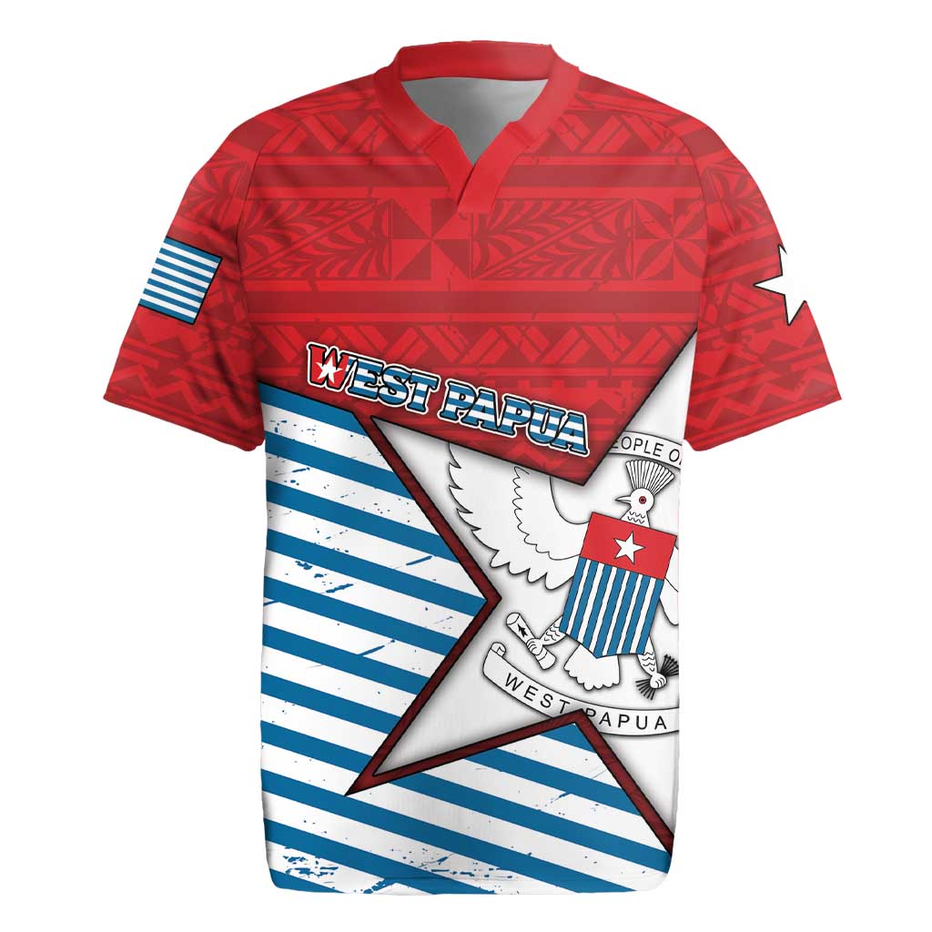 West Papua Morning Star Rugby Jersey One People One Soul - Polynesian Pride