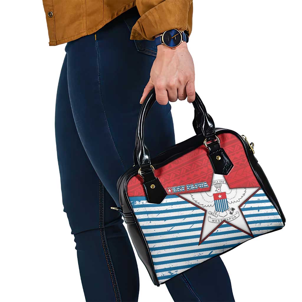 West Papua Morning Star Shoulder Handbag One People One Soul - Polynesian Pride