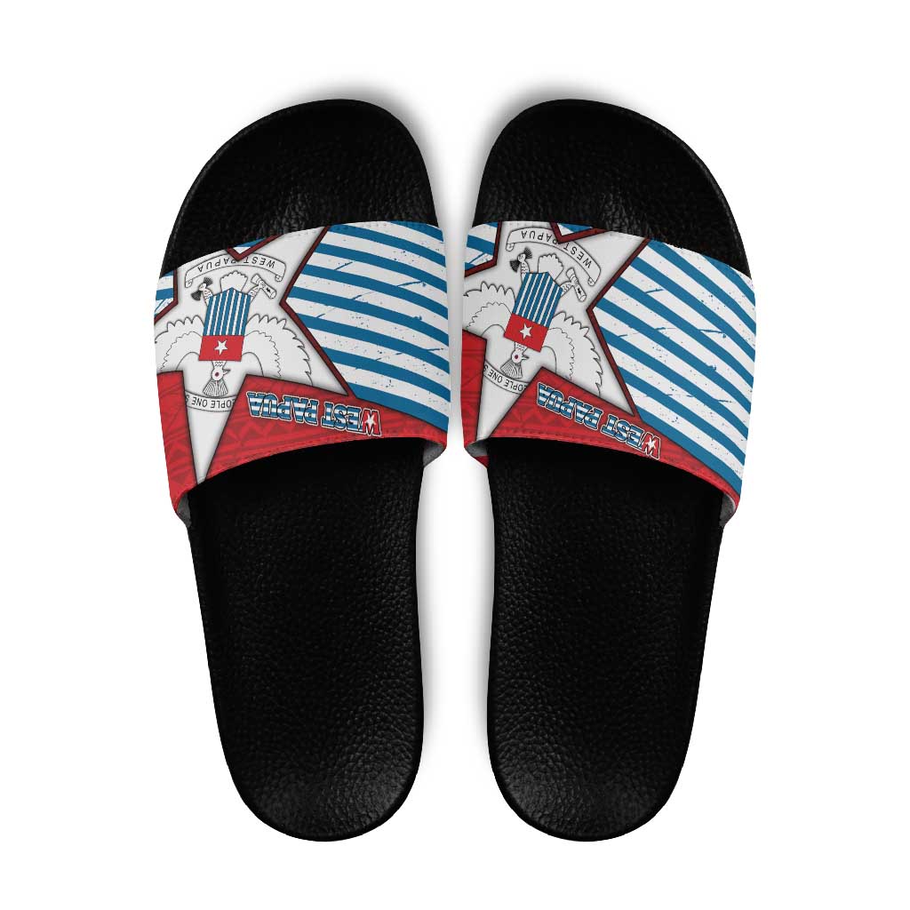 West Papua Morning Star Slide Sandals One People One Soul - Polynesian Pride
