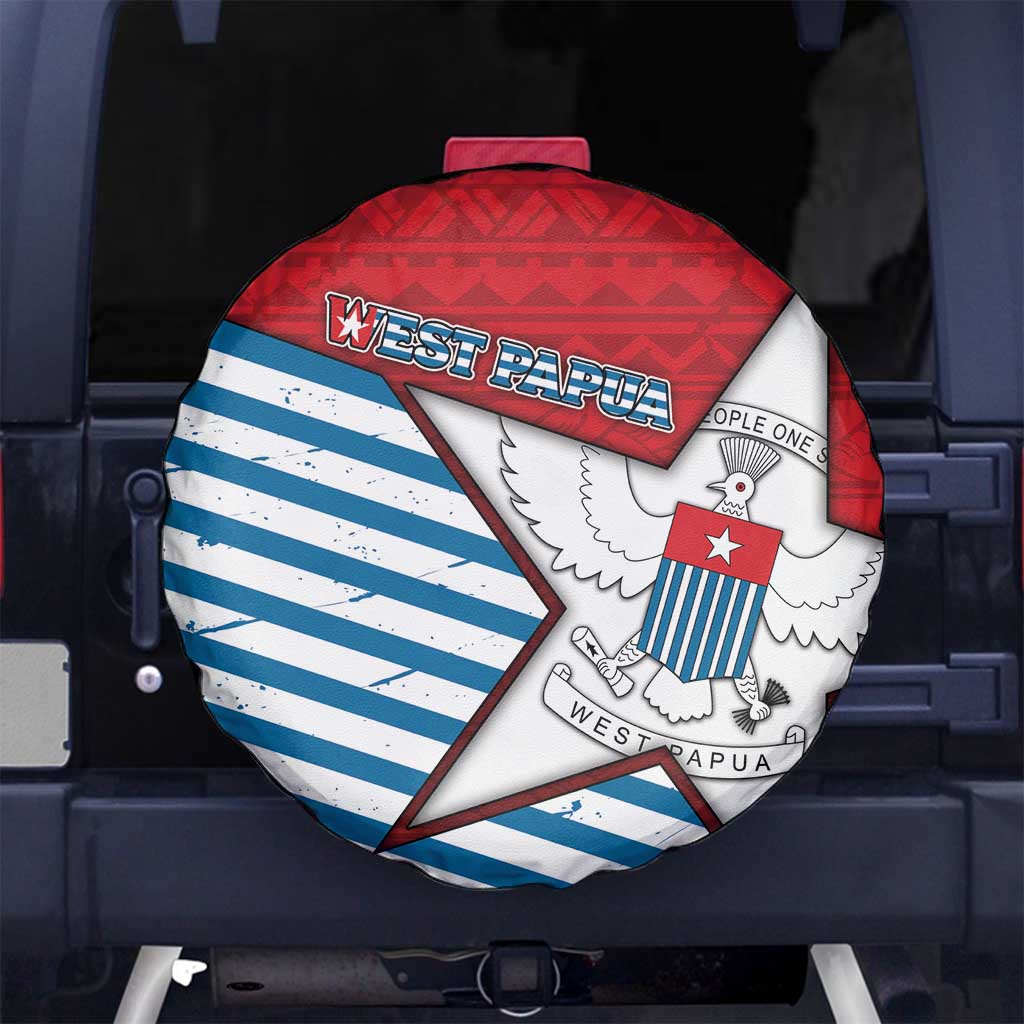 West Papua Morning Star Spare Tire Cover One People One Soul - Polynesian Pride