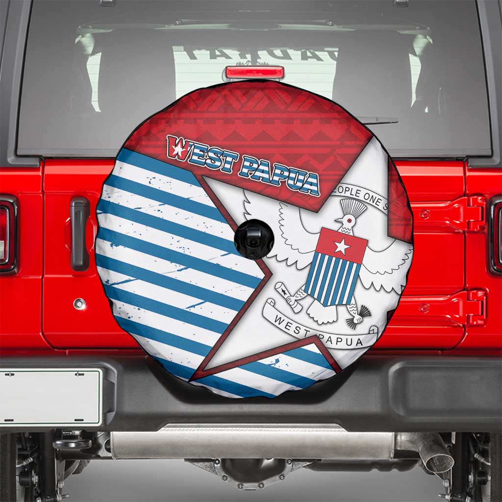West Papua Morning Star Spare Tire Cover One People One Soul - Polynesian Pride