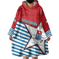 West Papua Morning Star Wearable Blanket Hoodie One People One Soul - Polynesian Pride