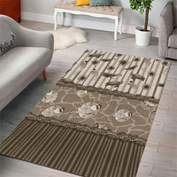Hawaii Christmas In July Area Rug Beige Mele Kalikimaka Sea Animals