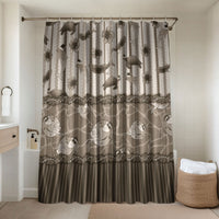 Hawaii Christmas In July Bathroom Set Beige Mele Kalikimaka Sea Animals DT05 Shower Curtain Only Beige - Polynesian Pride
