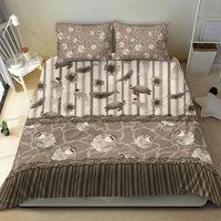 Hawaii Christmas In July Bedding Set Beige Mele Kalikimaka Sea Animals DT05 - Polynesian Pride