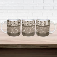 Hawaii Christmas In July Ceramic Mug Beige Mele Kalikimaka Sea Animals DT05 - Polynesian Pride
