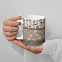 Hawaii Christmas In July Ceramic Mug Beige Mele Kalikimaka Sea Animals DT05 - Polynesian Pride