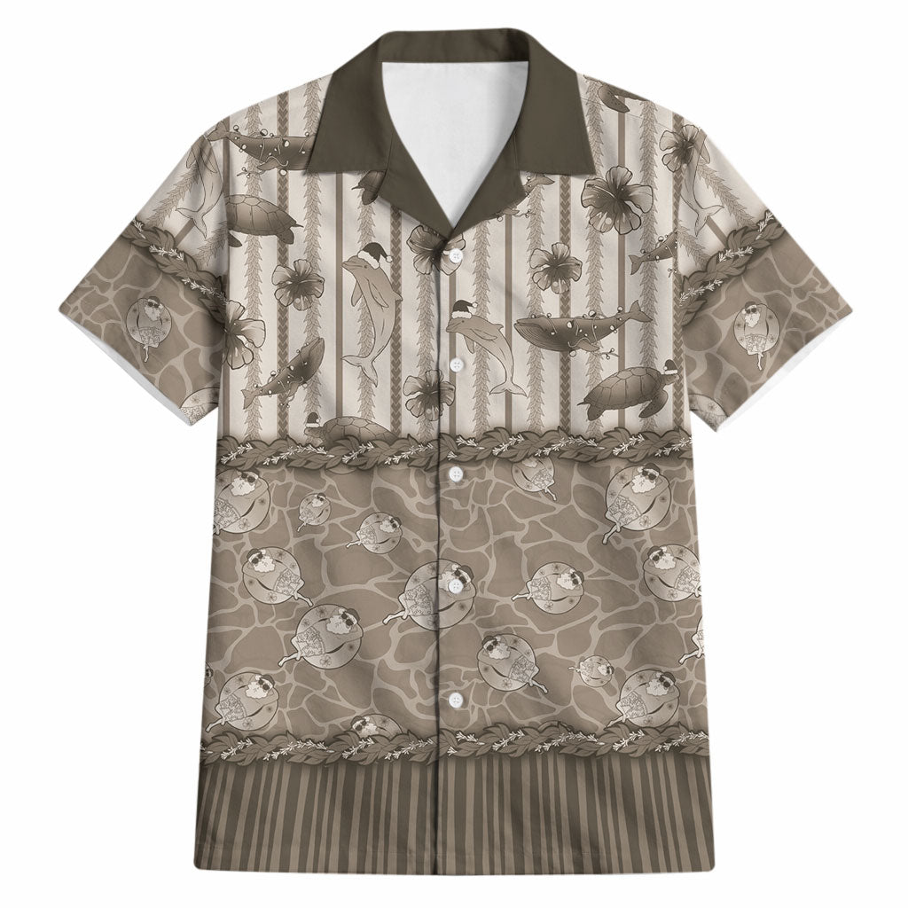Hawaii Christmas In July Hawaiian Shirt Beige Mele Kalikimaka Sea Animals DT05 Beige - Polynesian Pride